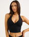 Lycra Halter Tank - Black