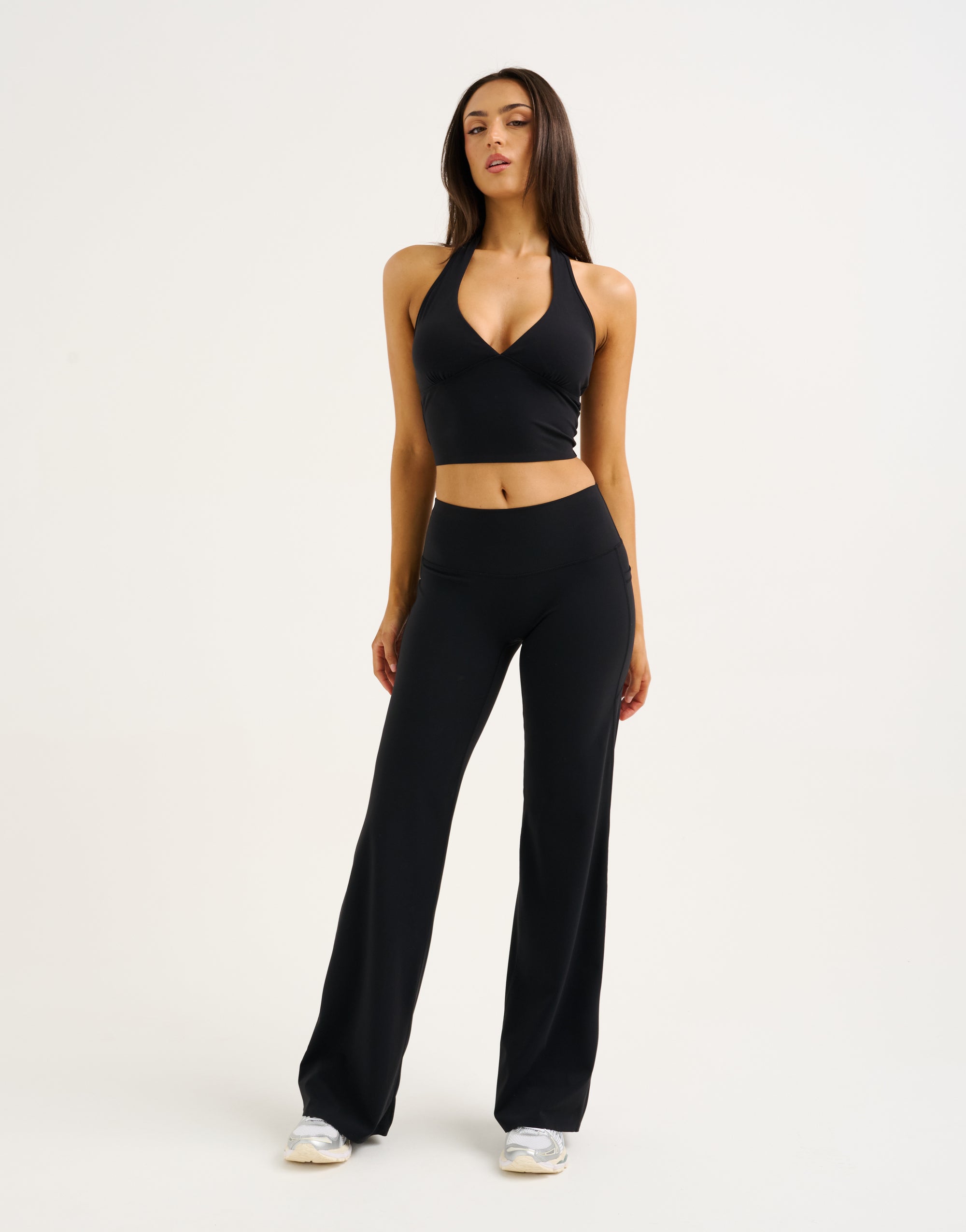 Lycra Halter Tank - Black