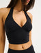 Lycra Halter Tank - Black