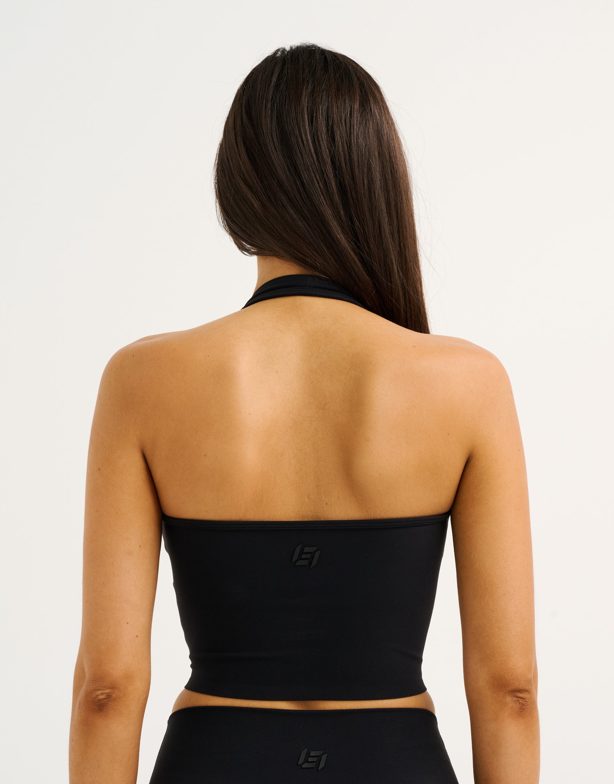 Lycra Halter Tank - Black