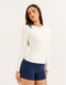 Lycra Seamless Long Sleeve - White