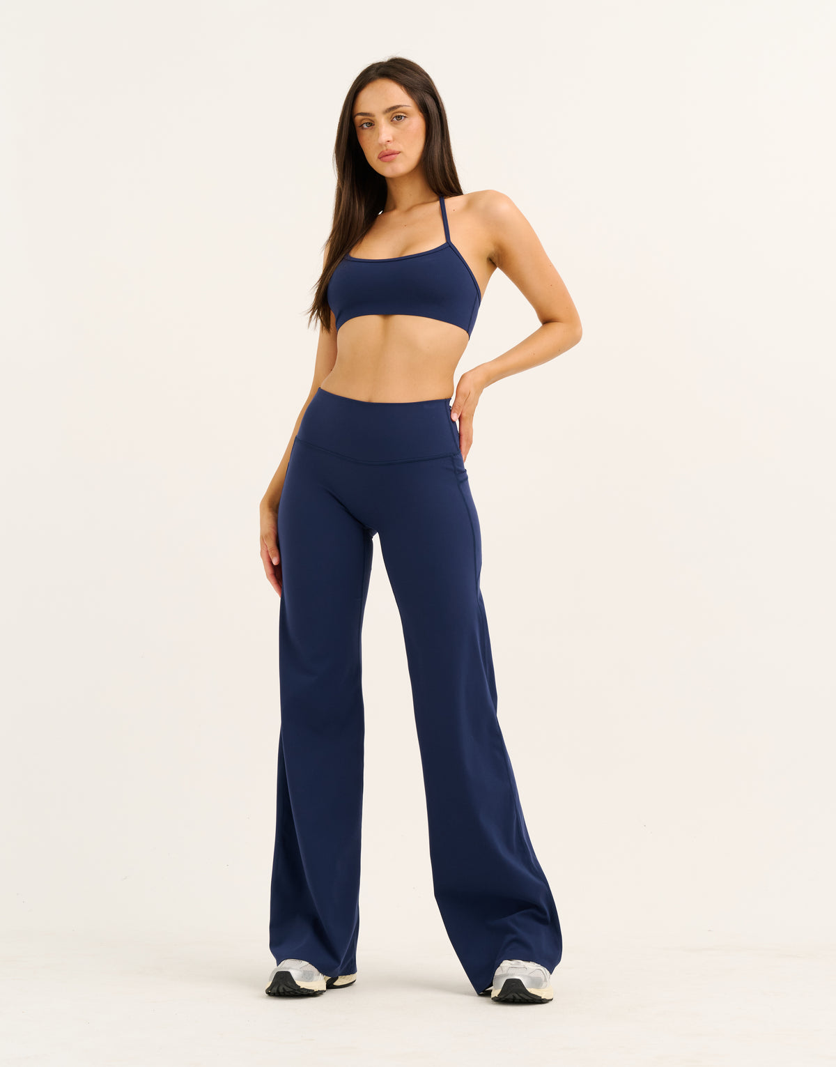Lycra® Pocket Wide Leg Pant - Navy