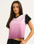 Club V Neck Crop Tee - Lilac