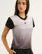 Club V Neck Crop Tee - Black
