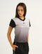 Club V Neck Crop Tee - Black