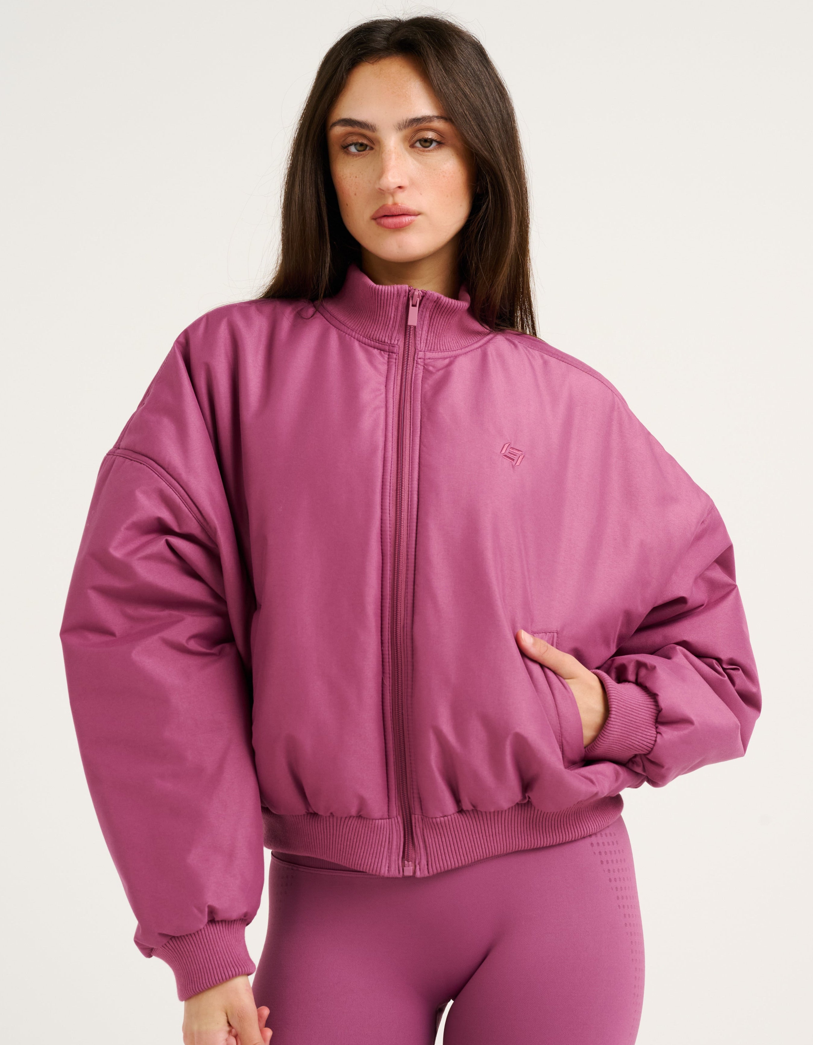 Tempo Pulse Bomber Jacket - Plum