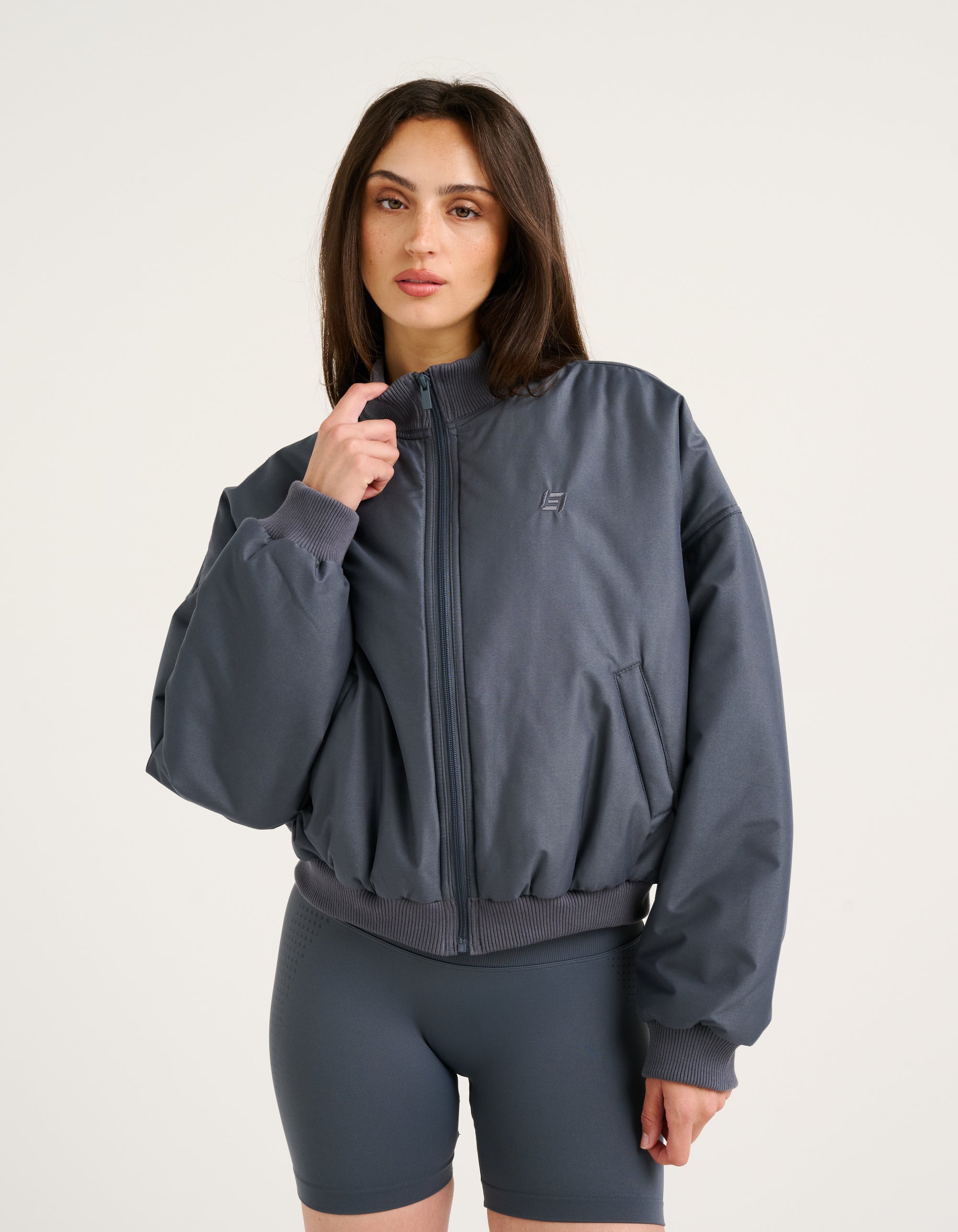 Tempo Pulse Bomber Jacket - Storm Grey