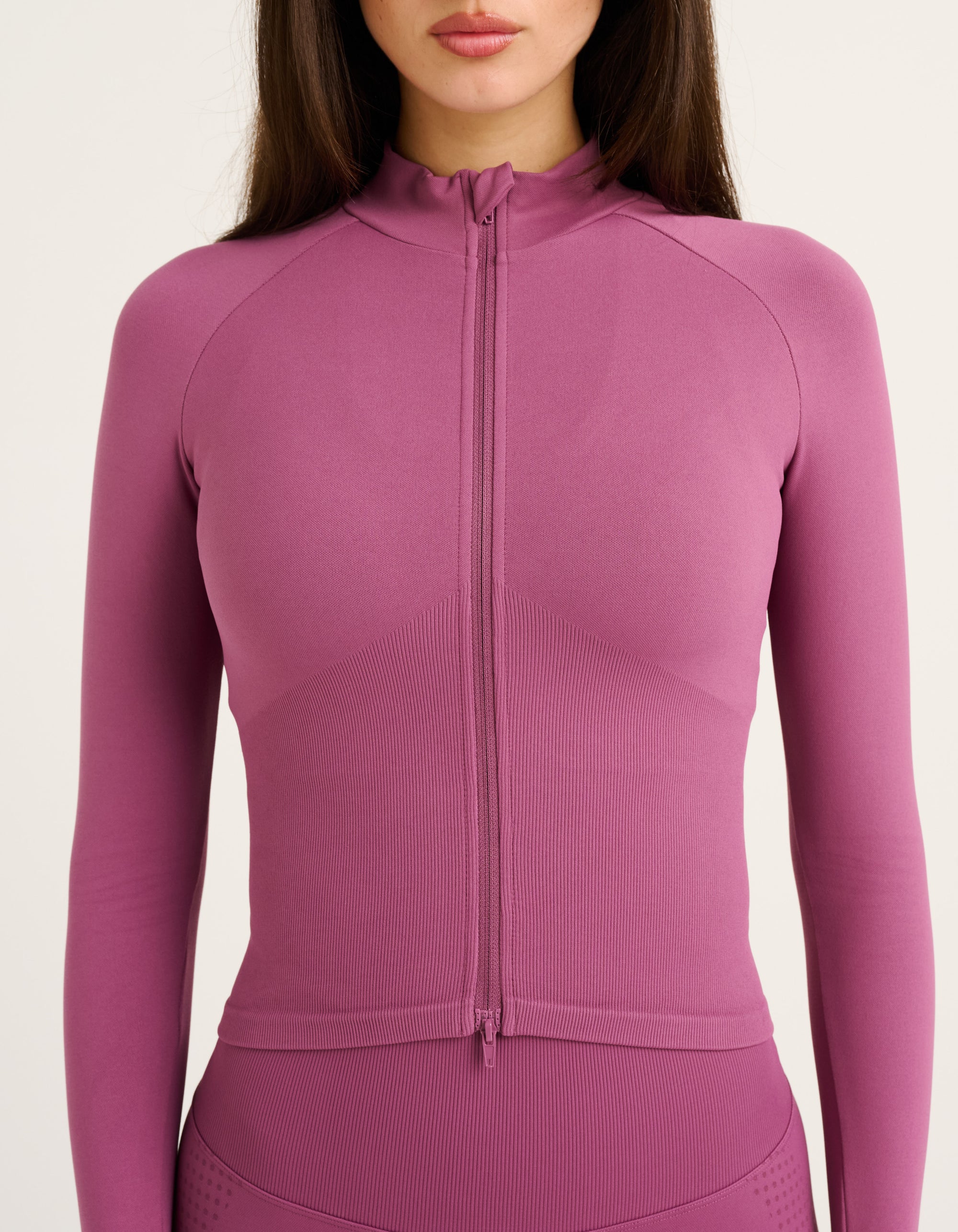 Tempo Pulse Zip-Up Jacket - Plum