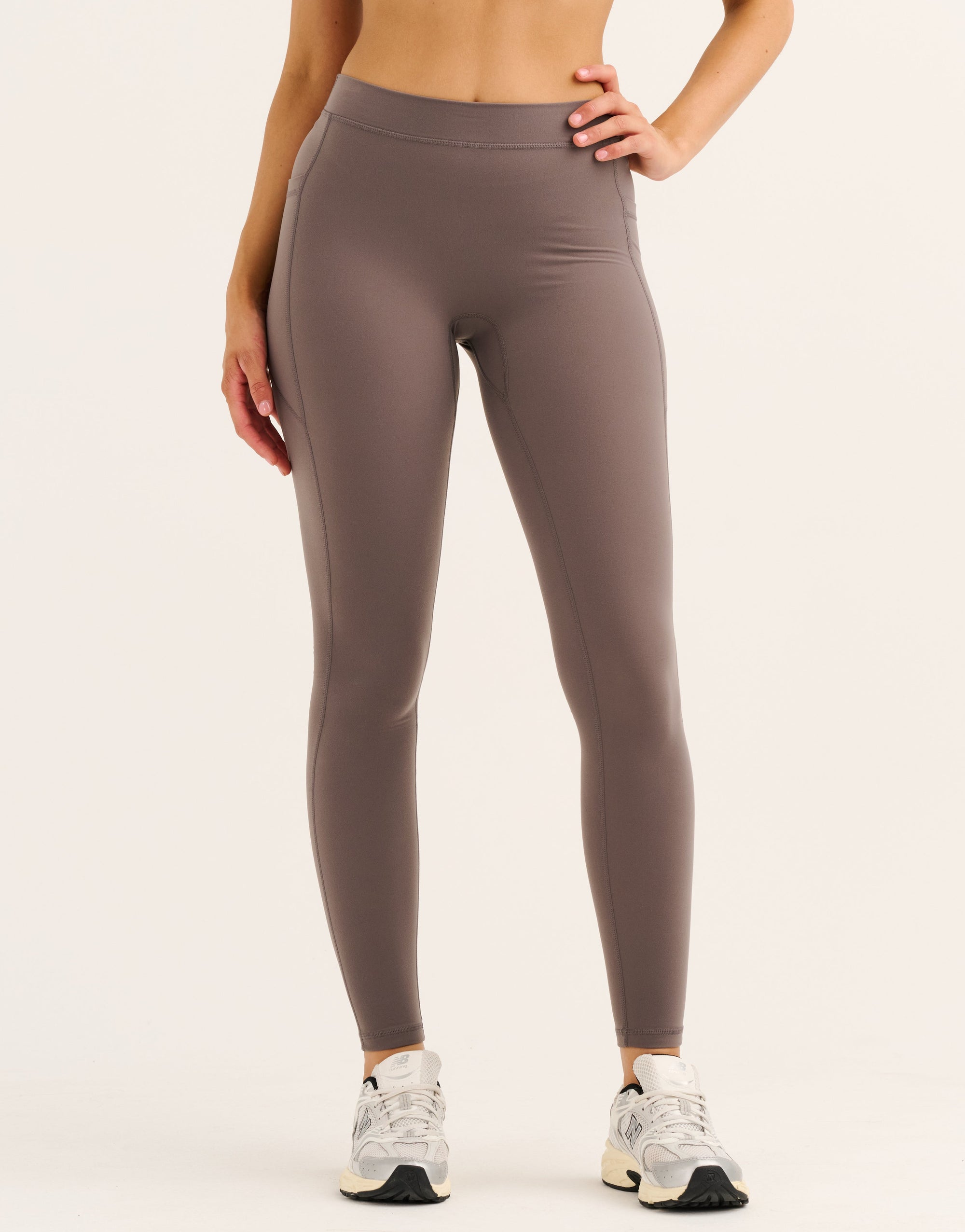 Ascend Pocket Mid-Waist Leggings 28" - Slate Grey
