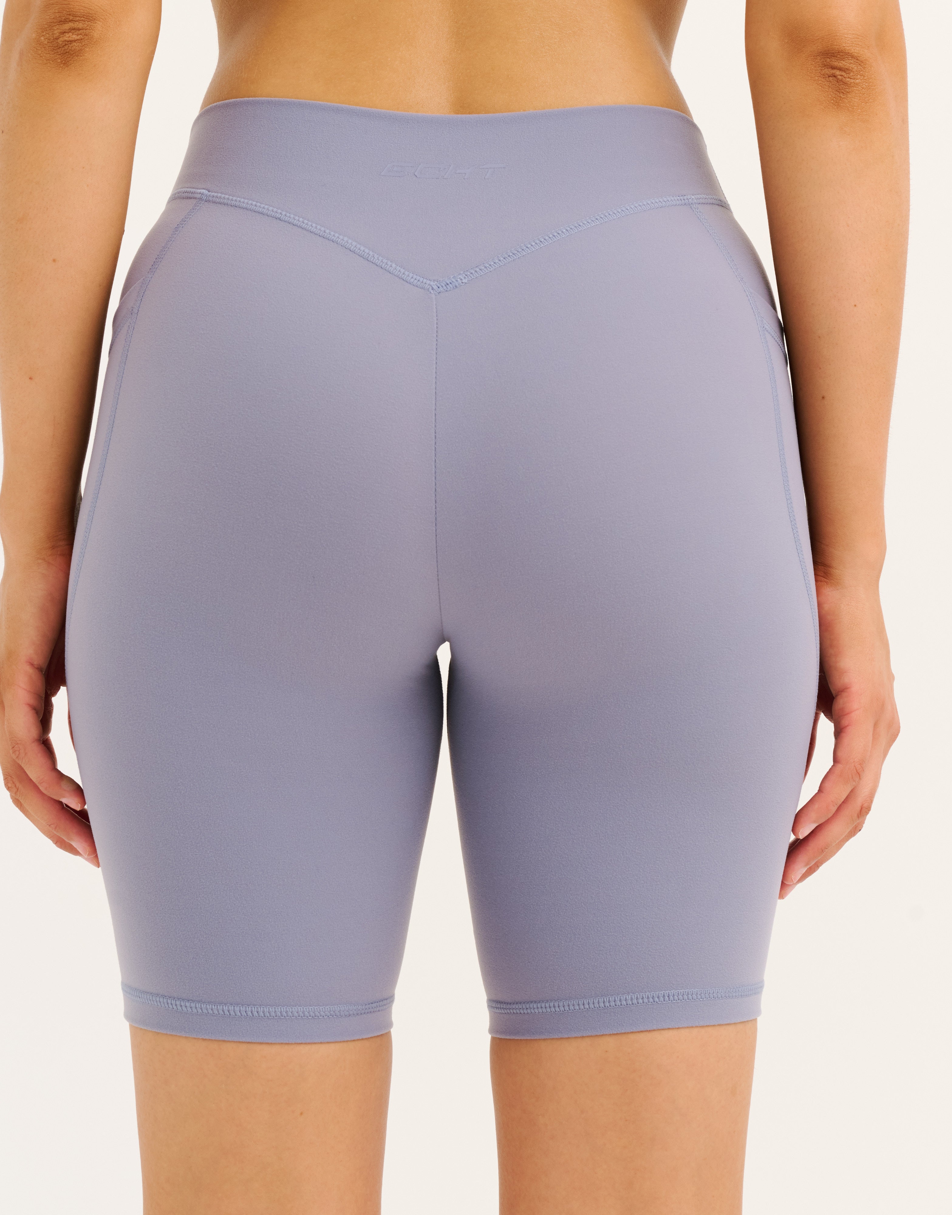 Ascend Pocket Mid-Waist Shorts 8" - Washed Blue