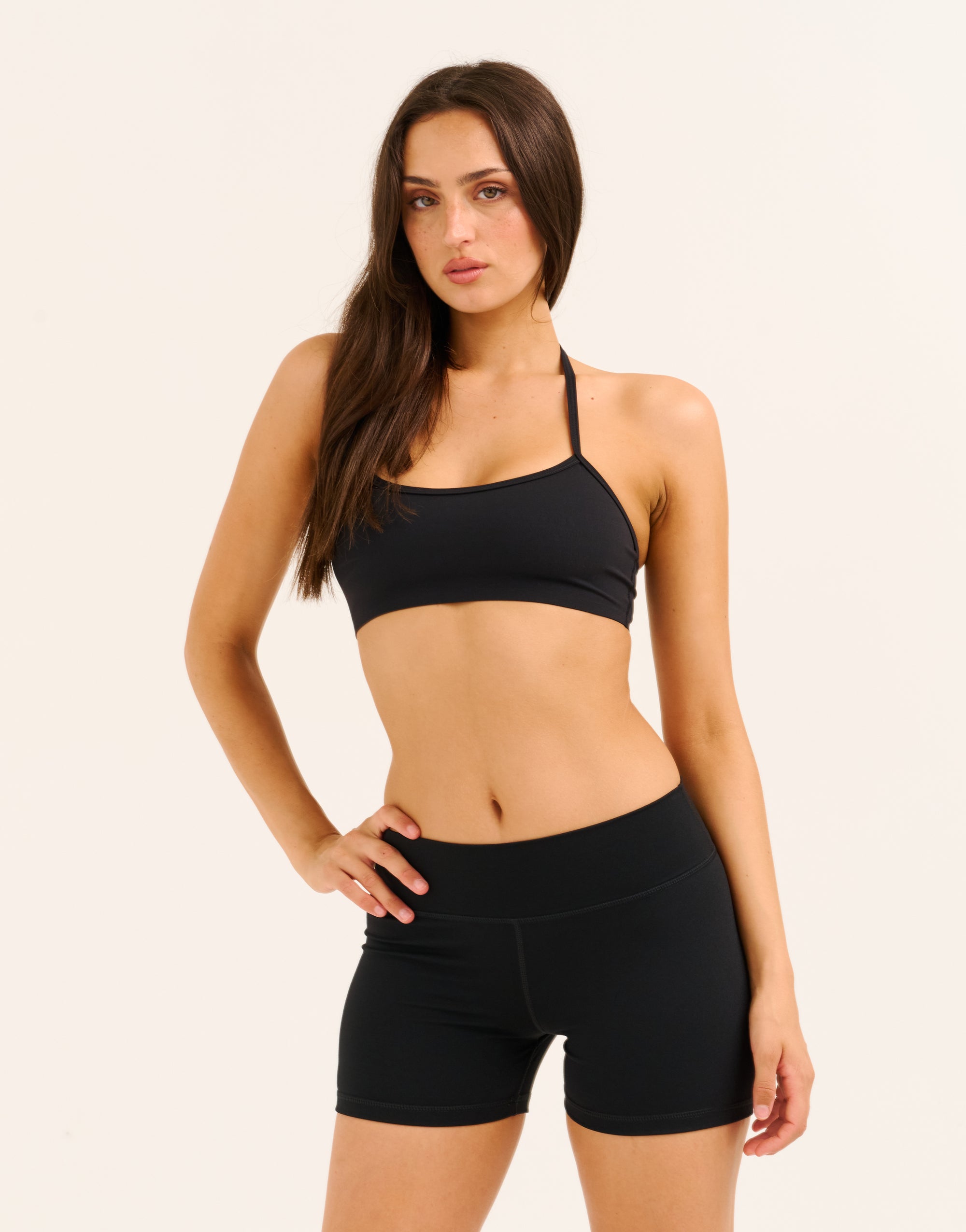Echt Force Scrunch Mid-Waist Shorts - Black