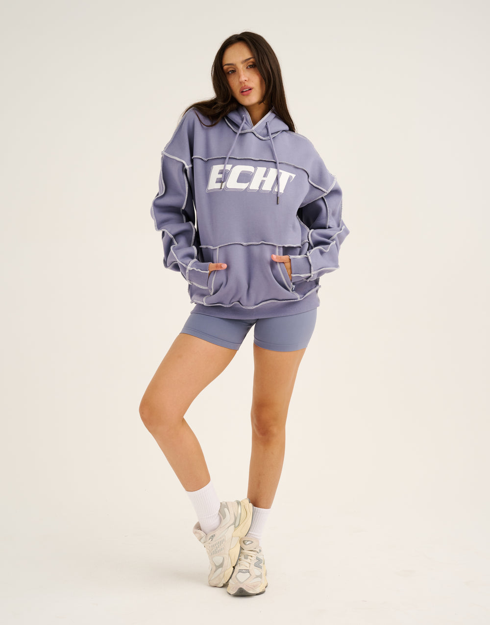 Track Hoodie - Washed Blue