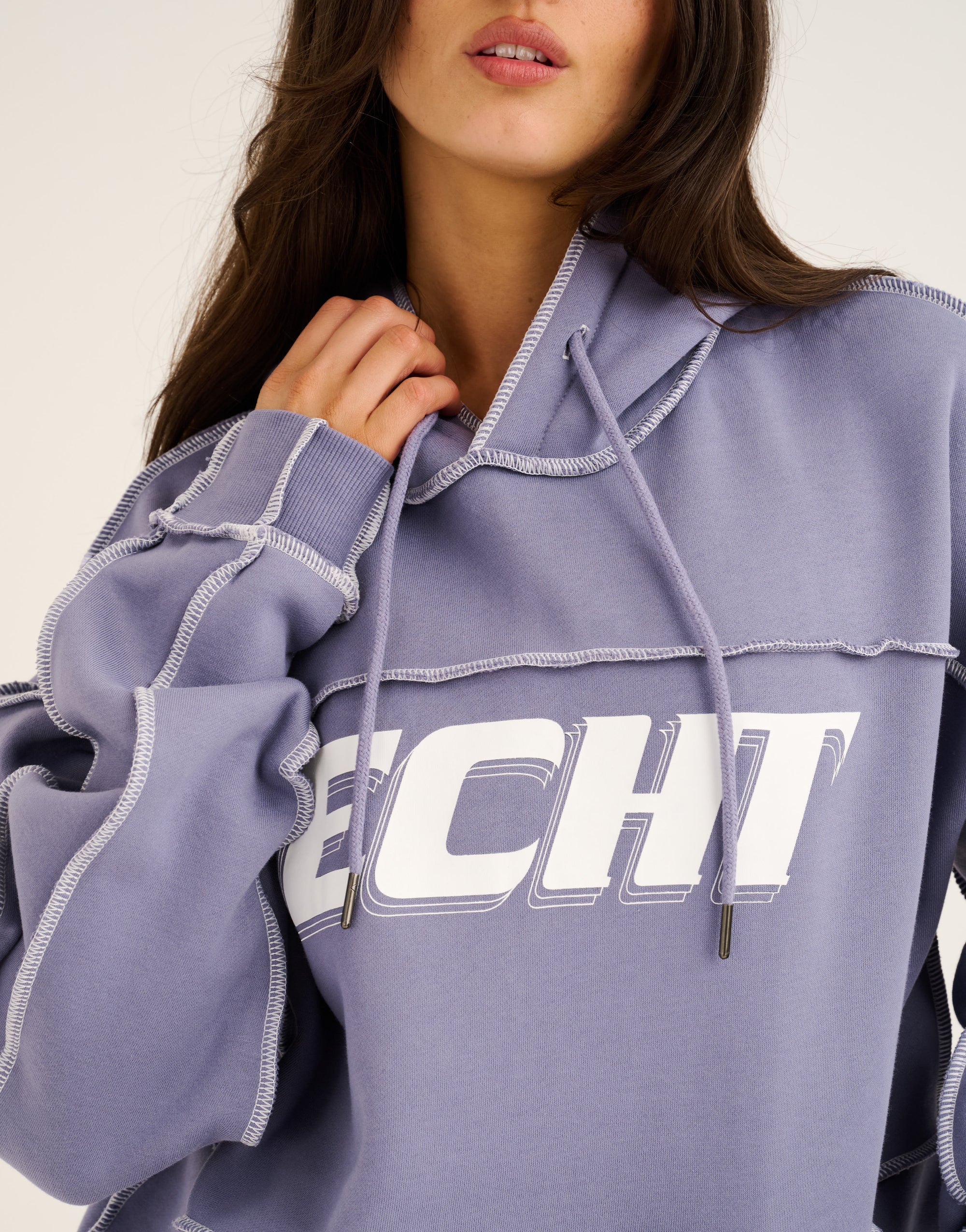 Track Hoodie - Washed Blue