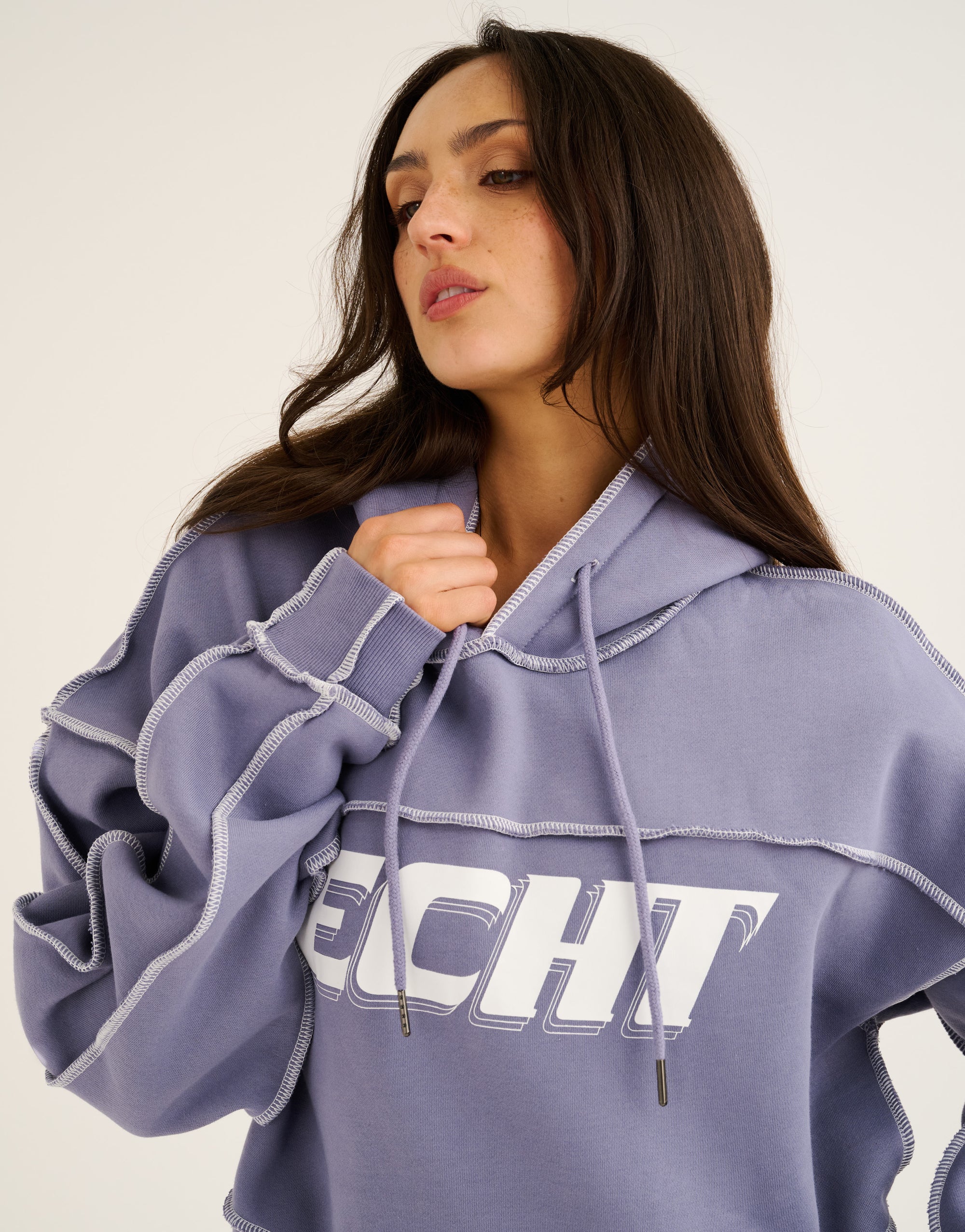 Track Hoodie - Washed Blue