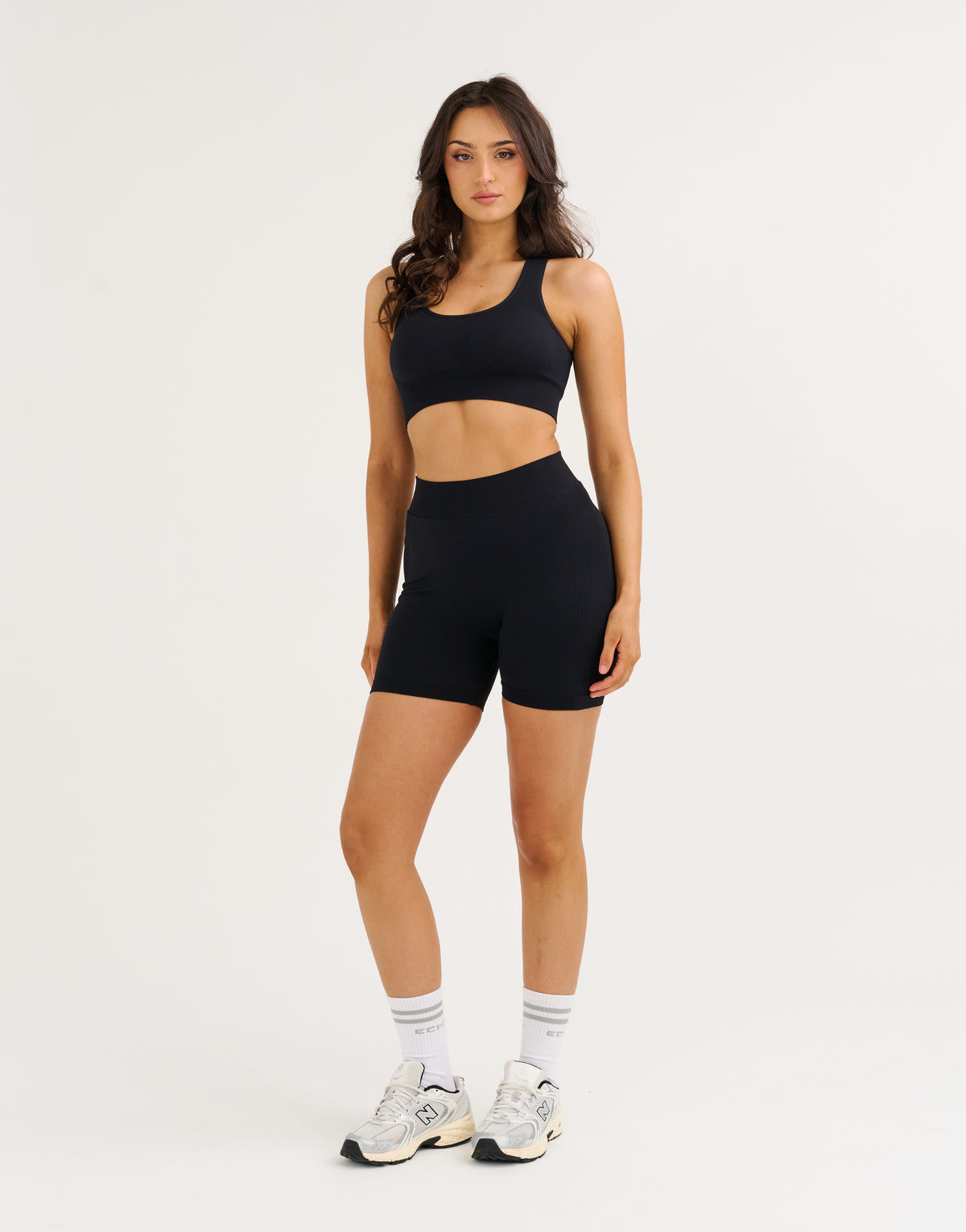 Arise Essential Mid-Waist Shorts V2 - Stealth Black