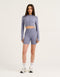Arise Essential Zip-Up Long Sleeve - Washed Blue
