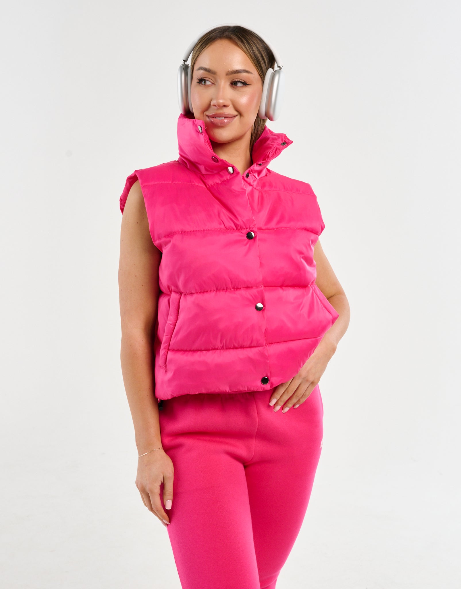 Affirm Puffer Vest - Bright Pink