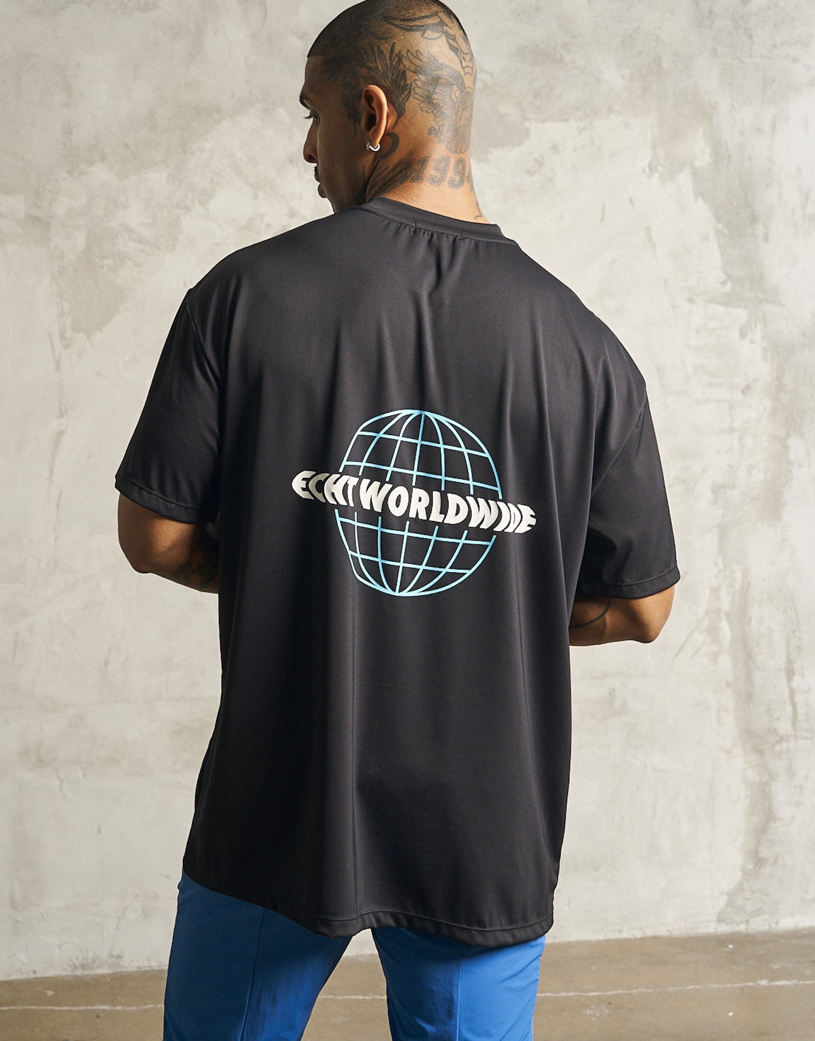 Worldwide T-Shirt - Black Blue