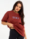 College Oversize Tee - Brown