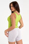 Ribbed Sculpt Tank - Lime Green
