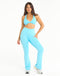 Snap Flare Leggings - Baby Blue
