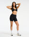 Ascend Pocket Mid-Waist Shorts 6" - Black