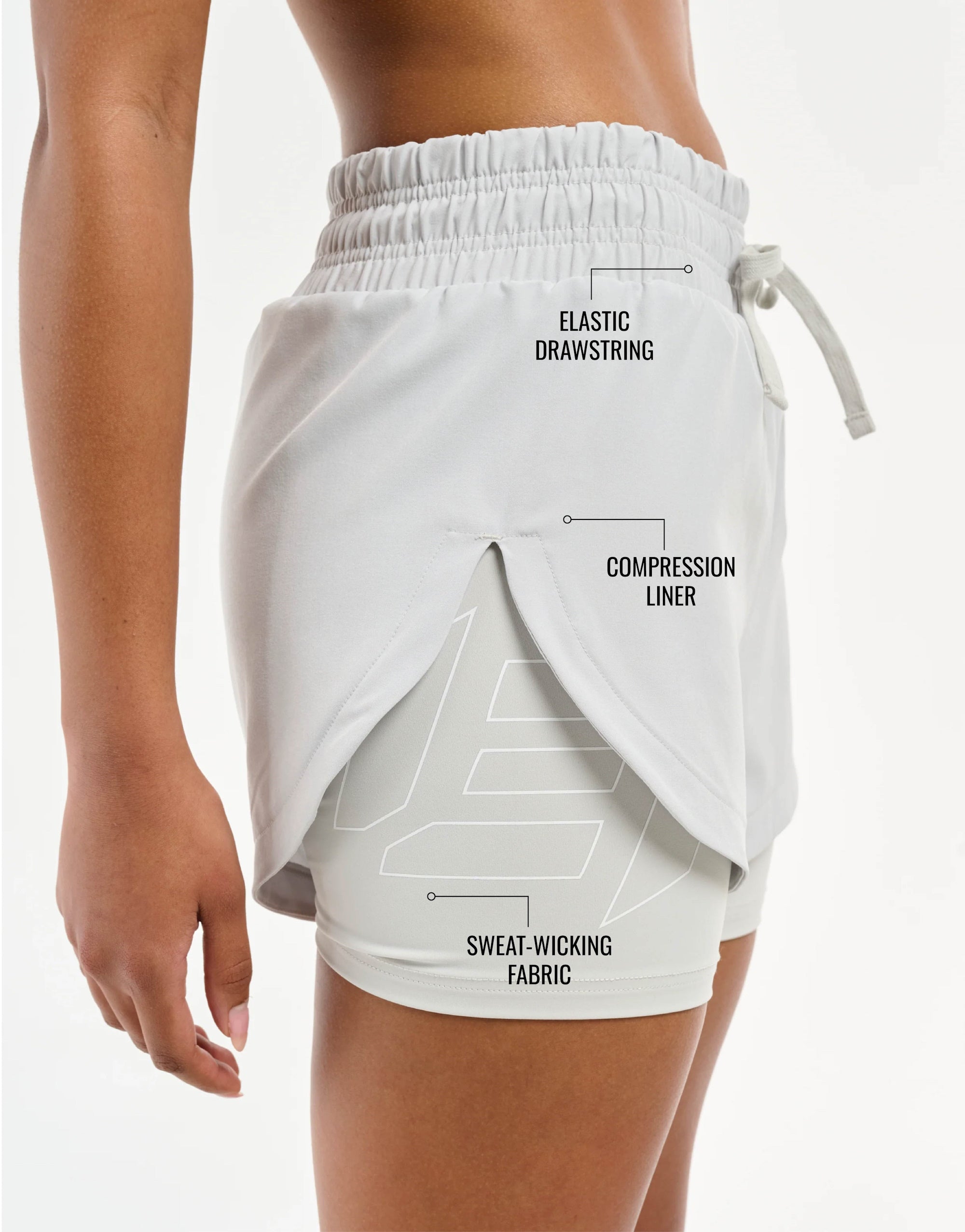 Freedom Running Shorts - Micro Grey