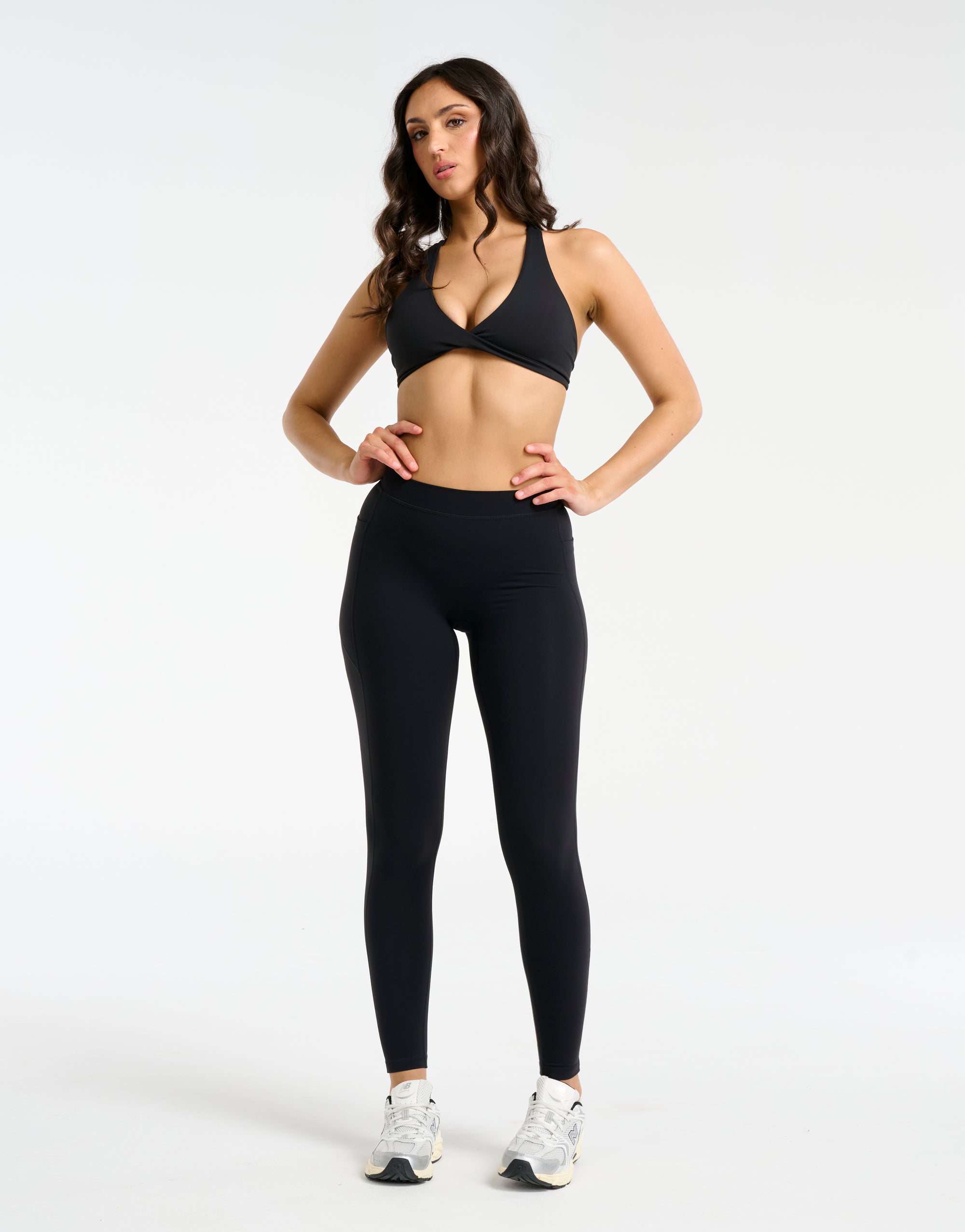Ascend Pocket Mid-Waist Leggings 28" - Black