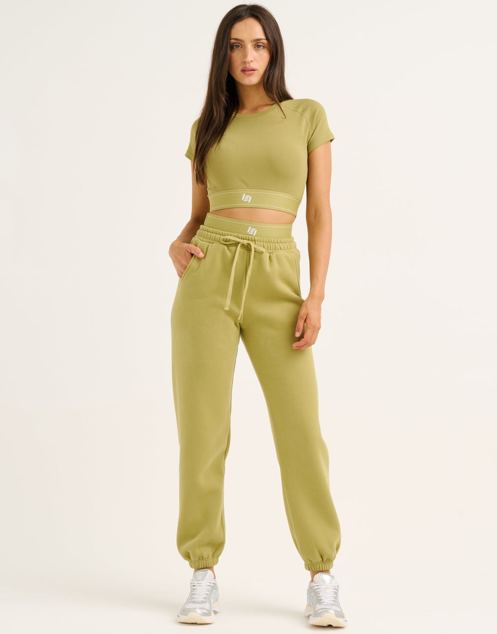 Elemental Layered Jogger Sweatpants - Olive