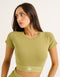 Bubble Banded Top - Olive