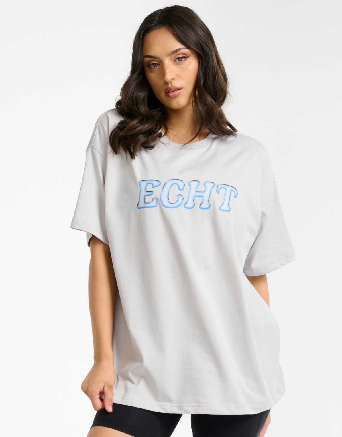 Bubble Oversize Tee - Micro Grey