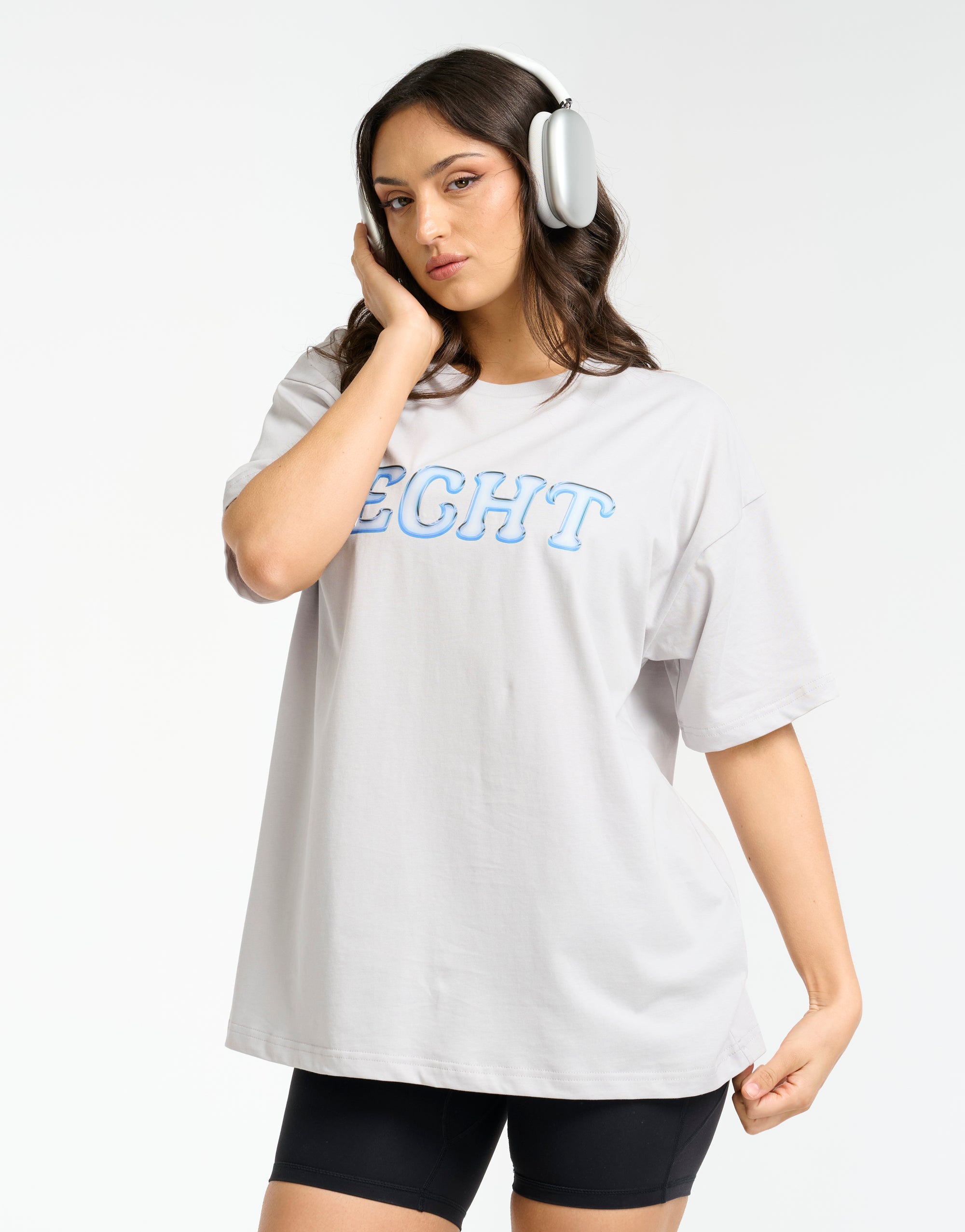 Bubble Oversize Tee - Micro Grey