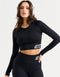Arise Comfort Cropped Long Sleeve - Black