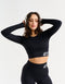 Arise Comfort Cropped Long Sleeve - Black
