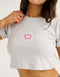 Cloud Cropped Tee - Micro Grey