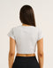 Cloud Cropped Tee - Micro Grey