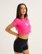 Cloud Cropped Tee - Pink