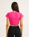 Cloud Cropped Tee - Pink