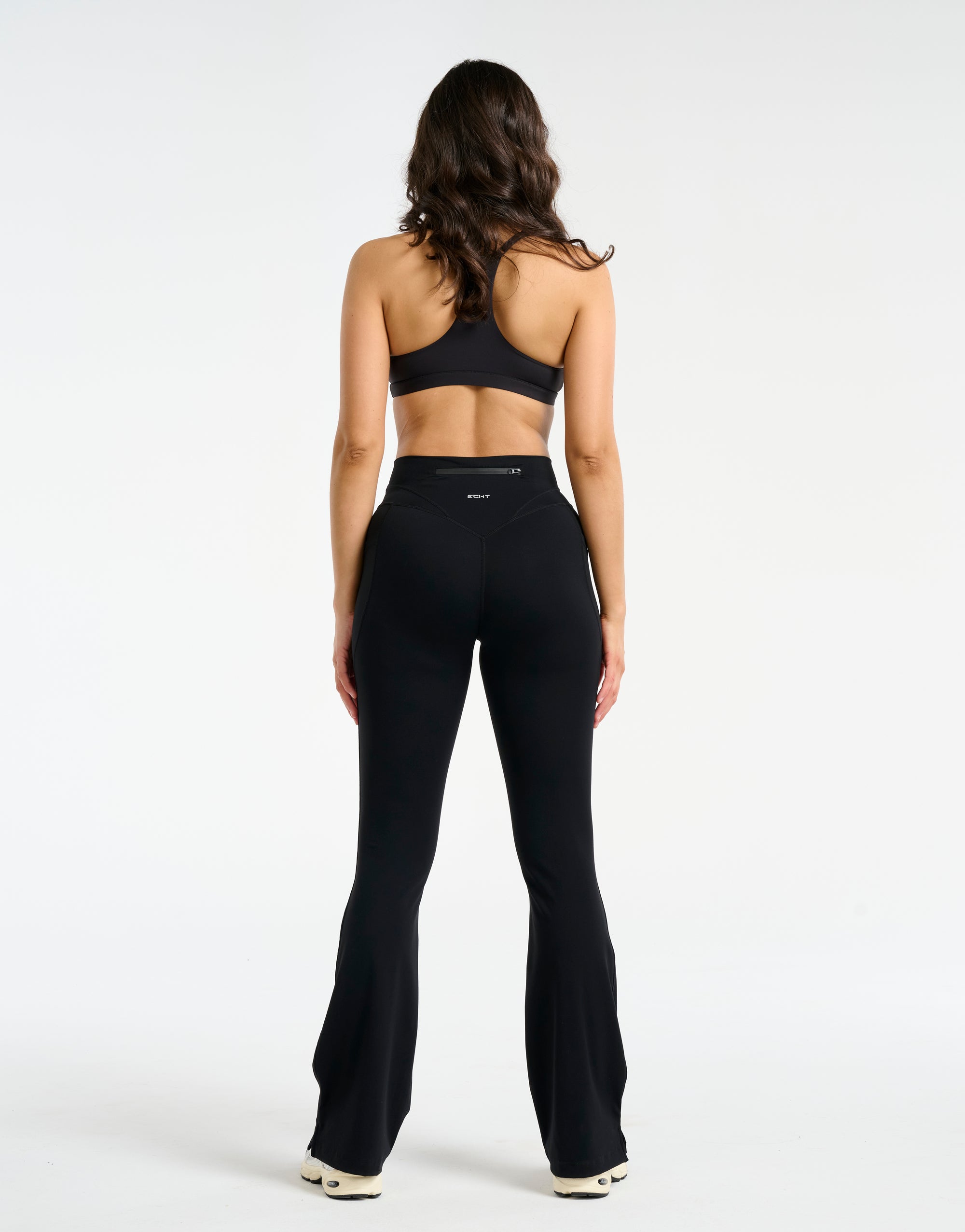 Sculpt Flare Lycra Pocket Leggings - Black