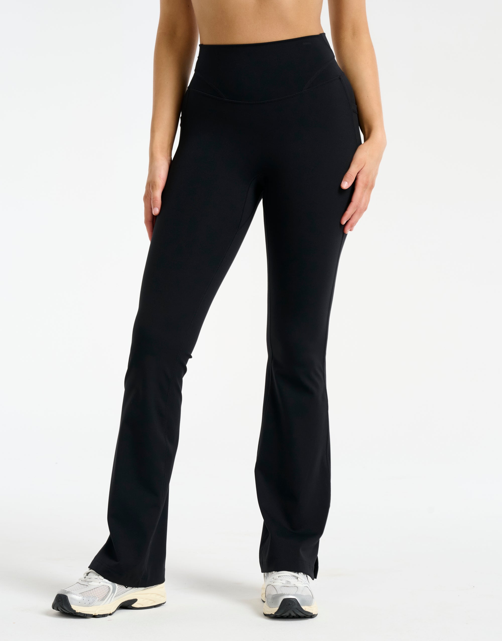Sculpt Flare Lycra Pocket Leggings - Black