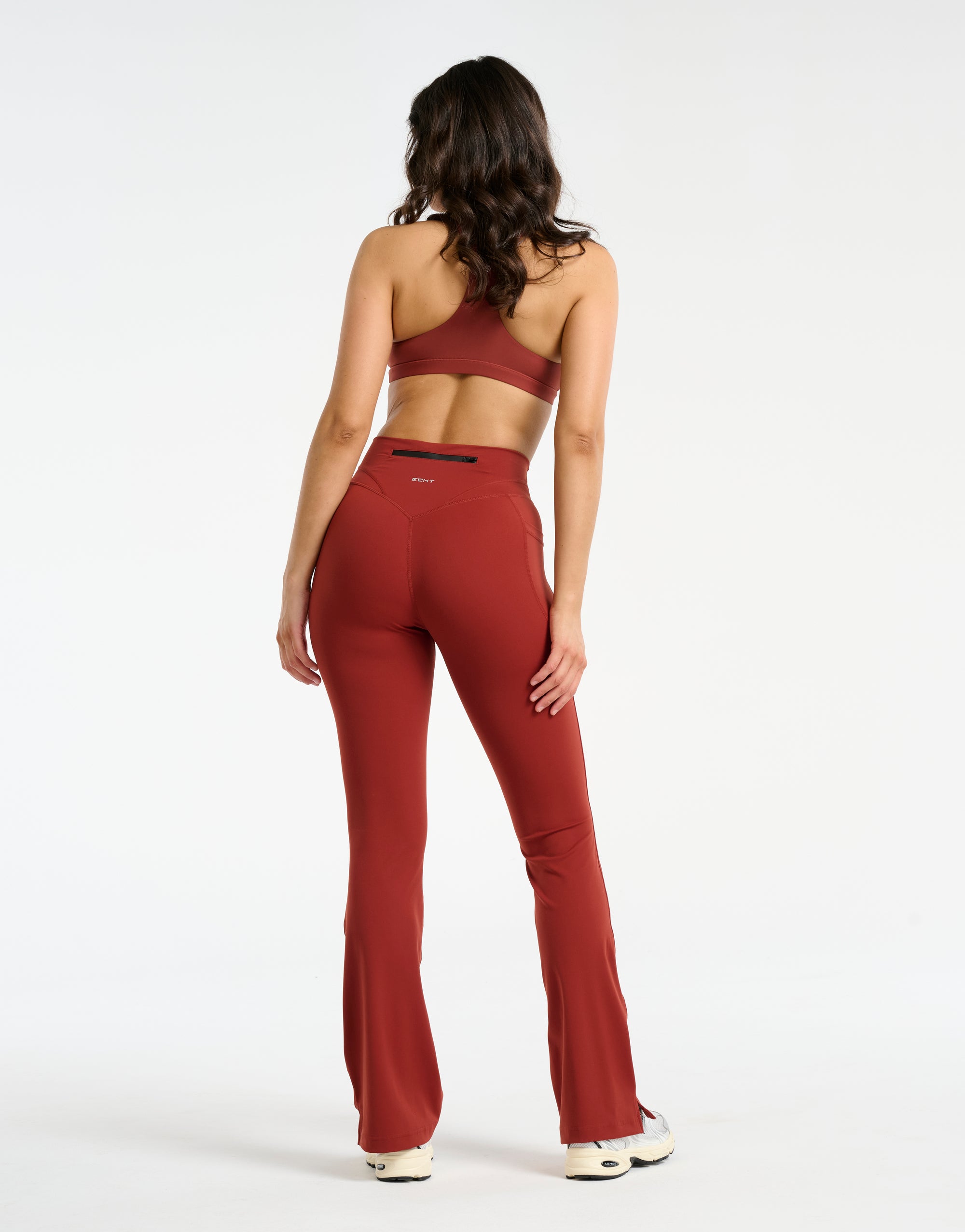 Sculpt Flare Lycra Pocket Leggings - Brown