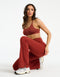 Sculpt Flare Lycra Pocket Leggings - Brown