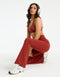Sculpt Flare Lycra Pocket Leggings - Brown