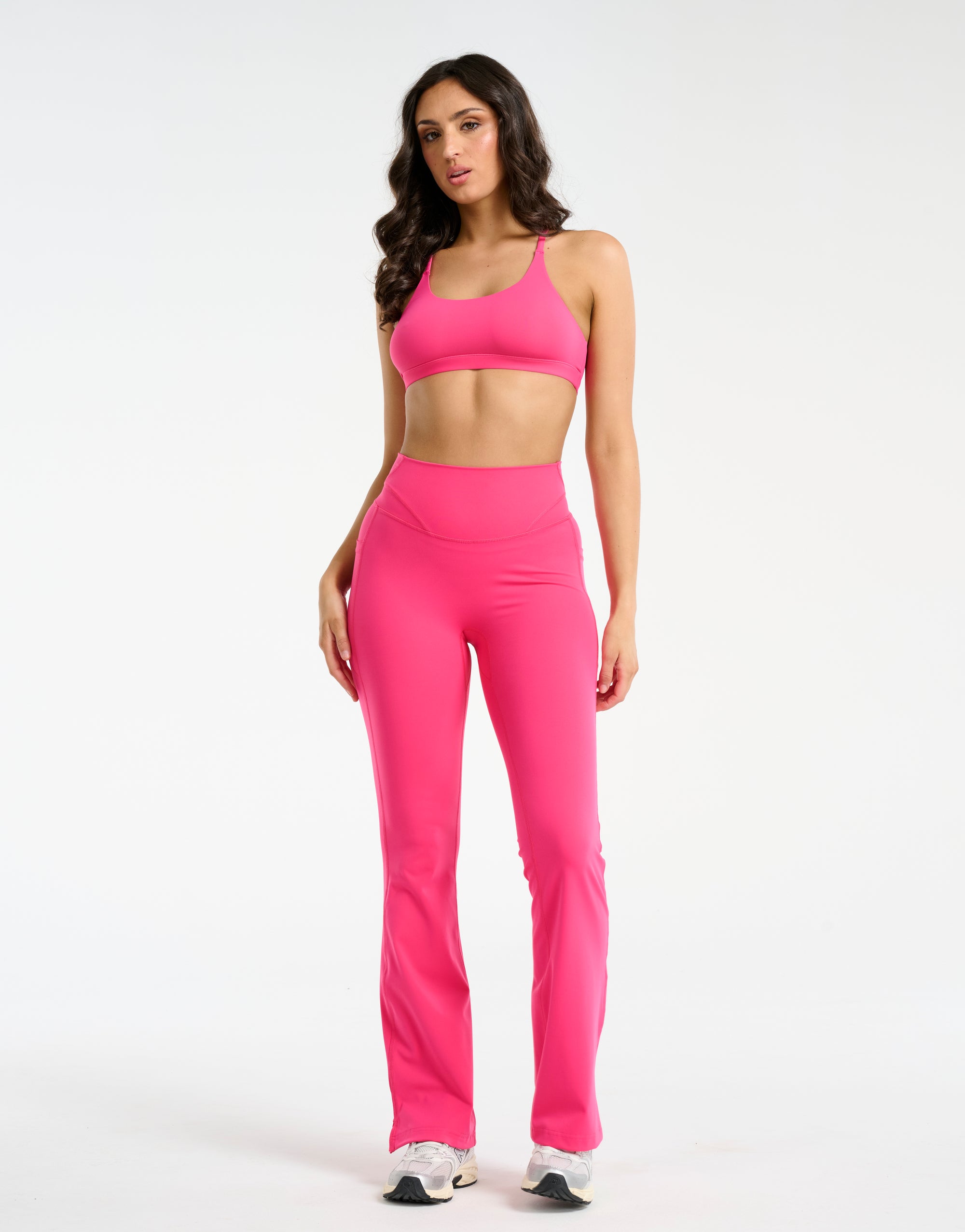 Sculpt Flare Lycra Pocket Leggings - Pink