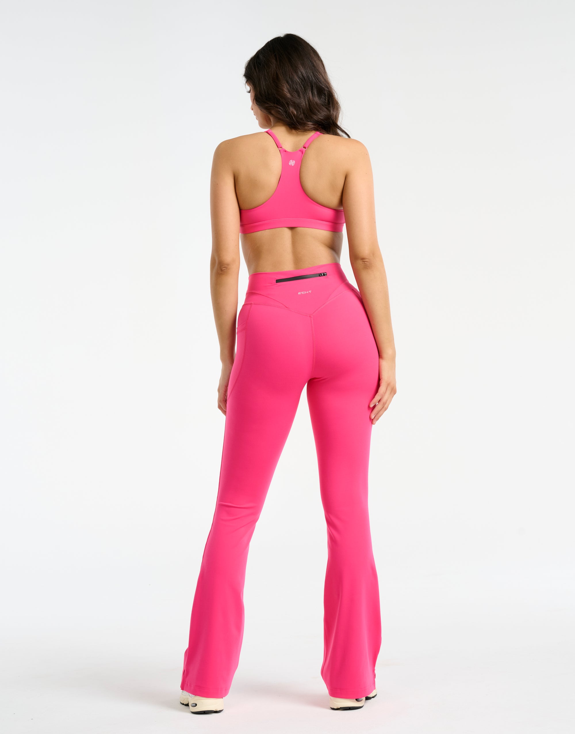 Sculpt Flare Lycra Pocket Leggings - Pink