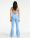 Flare Ribbed Leggings - Blue