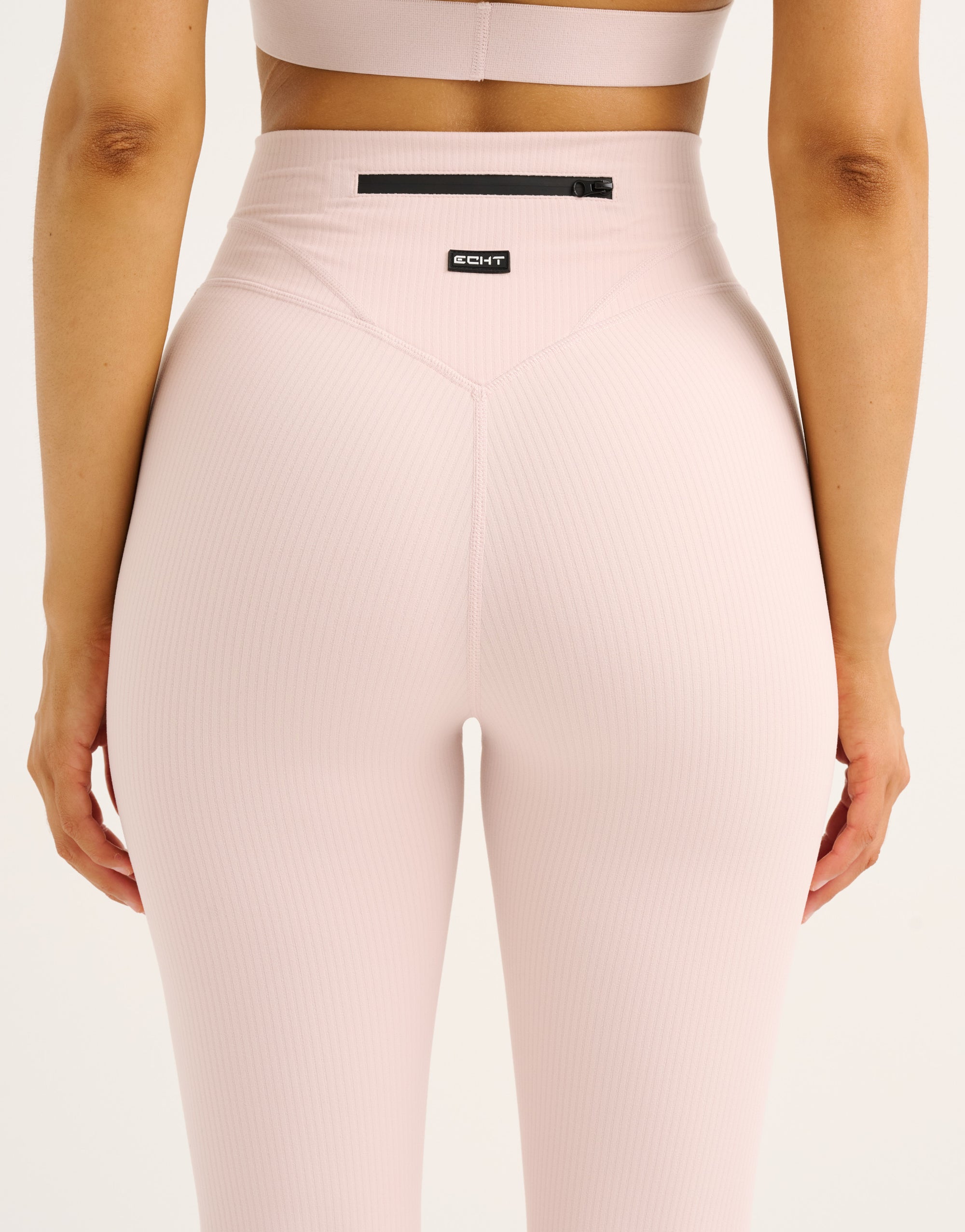 Flare Ribbed Leggings V2 - Mauve