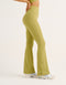 Flare Ribbed Leggings V2 - Olive
