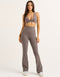 Flare Ribbed Leggings V2 - Slate Grey