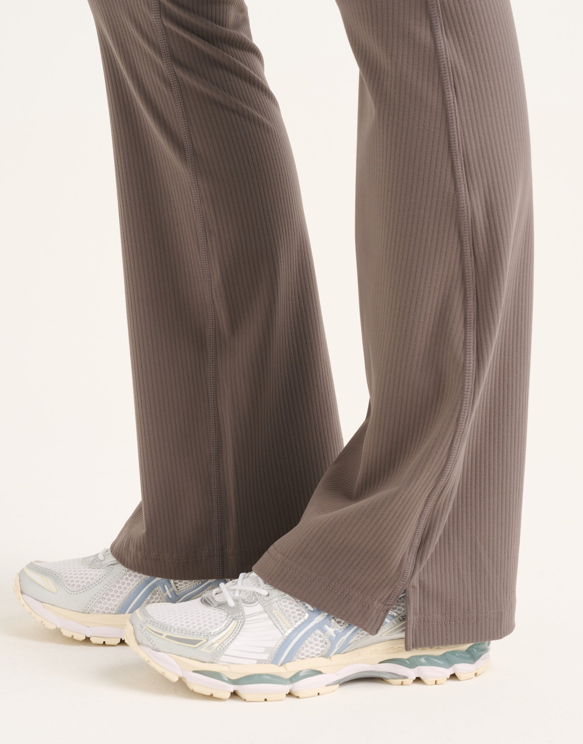 Flare Ribbed Leggings V2 - Slate Grey